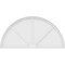 Ekena Millwork Half Round 3 Spoke Architectural Grade PVC Pediment, 64"W x 32"H x 2"P PEDPS064X320HRO03 - alternate 2